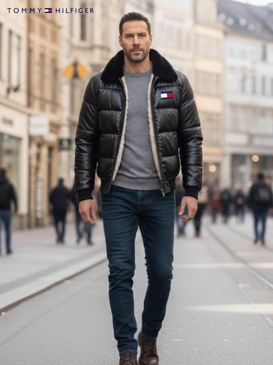 Giubbotto puffer con interno sherpa e collo caldo