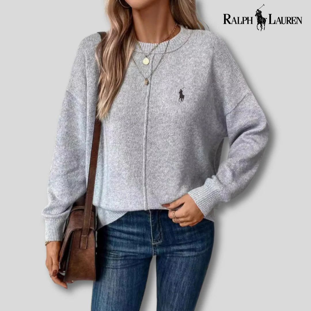 Maglione girocollo rosa da donna