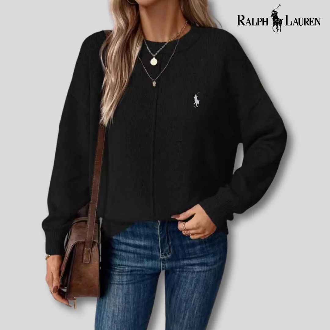 Maglione girocollo rosa da donna