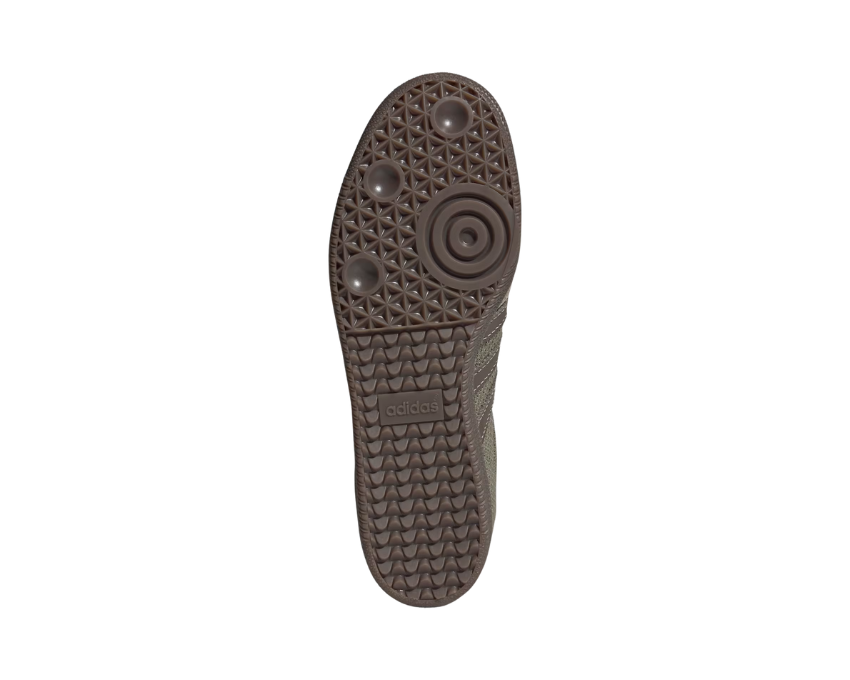 Scarpe da ginnastica classiche in pelle verde oliva