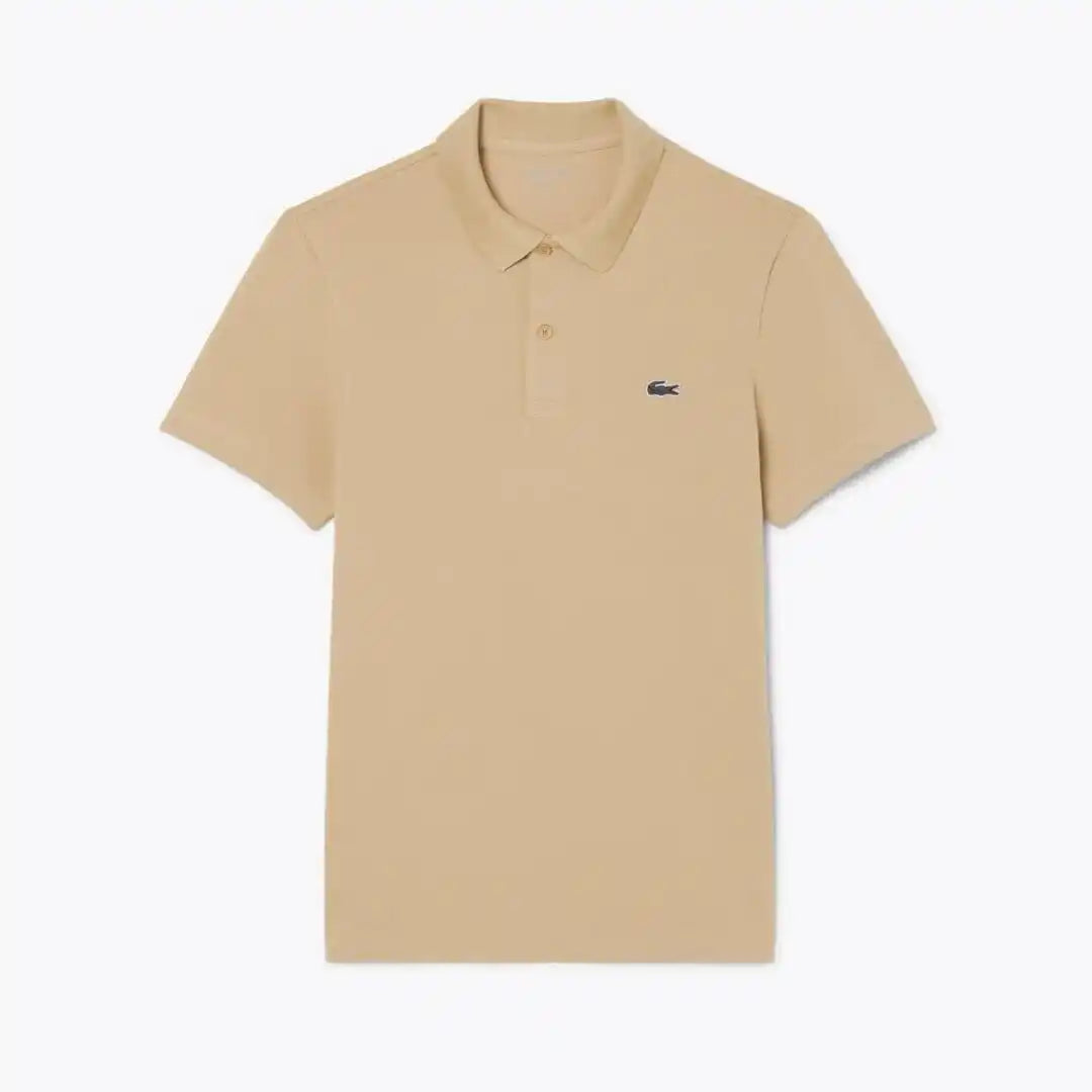 Polo Regular Fit in Misto Cotone - Beige