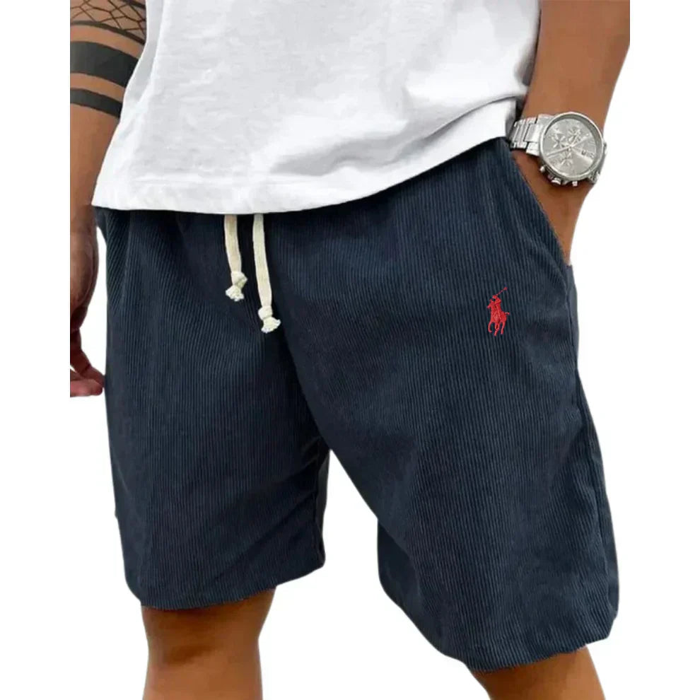 Bermuda casual neri a coste