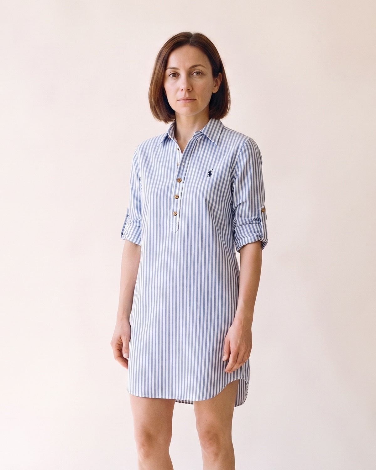 Dettagli che definiscono il look di RL - Vestito Camicia Striato da Donna