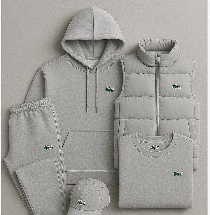 Completo coordinato con felpa, gilet e pantaloni