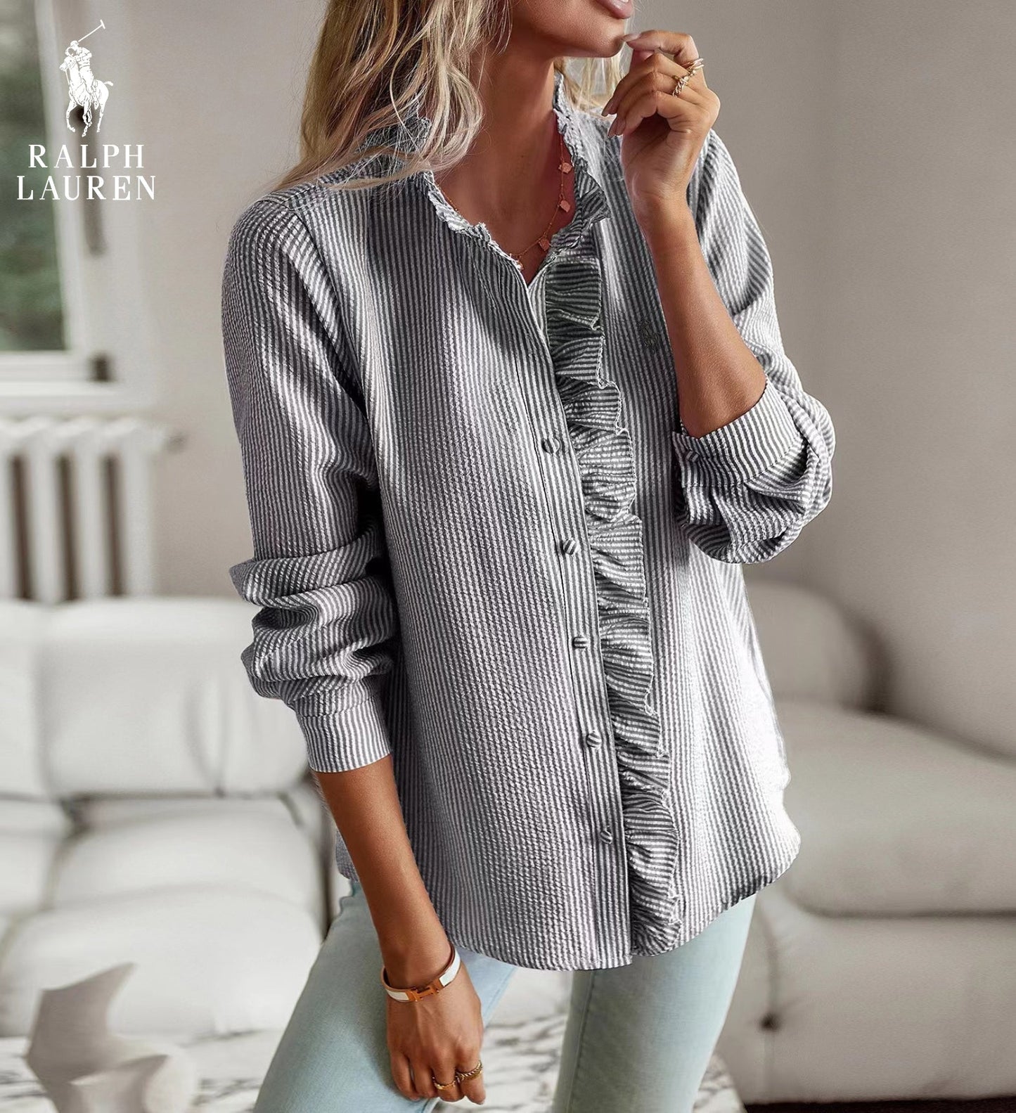RL™ Camicia Casual Premium Donna con Volant
