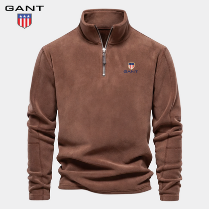 GANT™ Felpa Premium in Pile Mezza Zip
