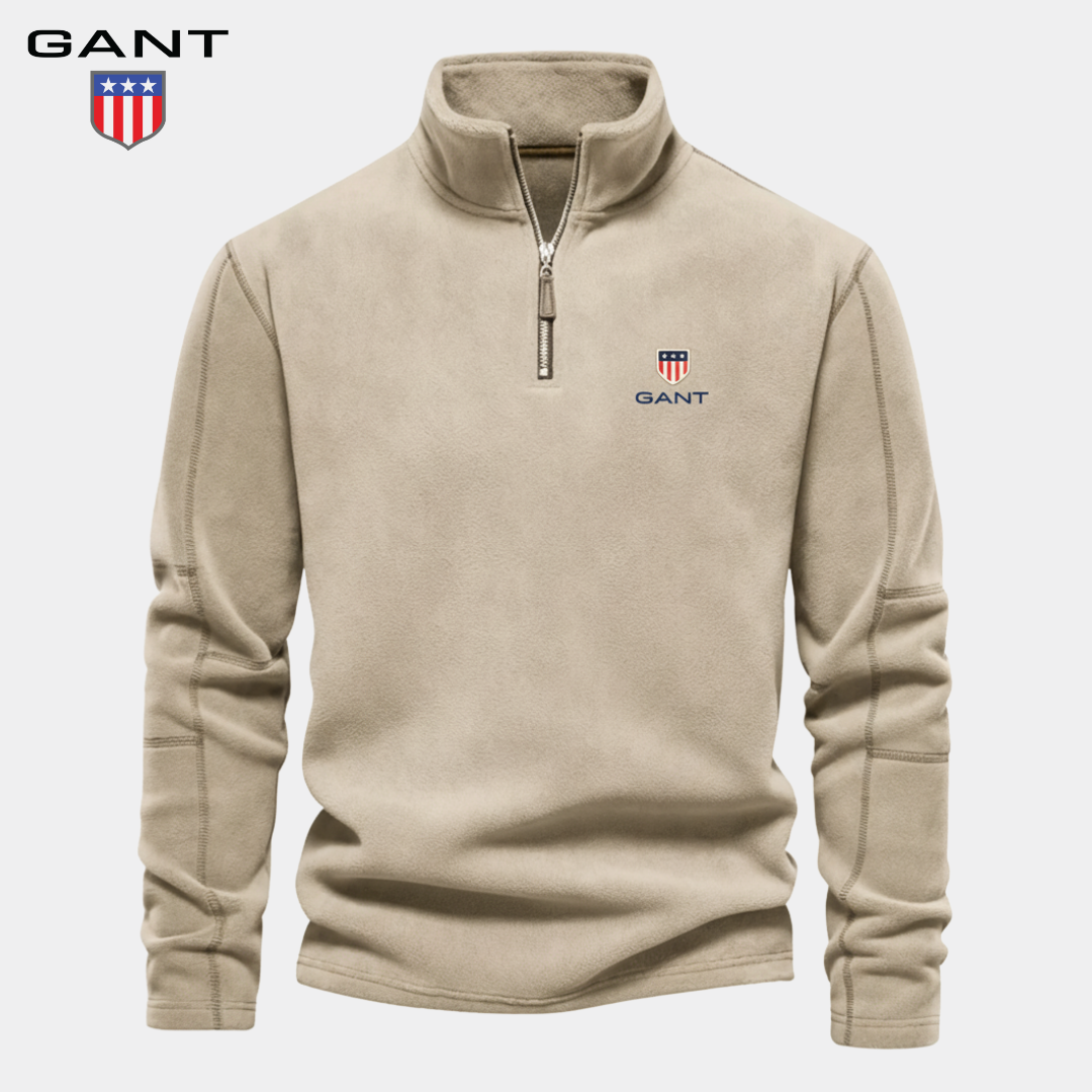 GANT™ Felpa Premium in Pile Mezza Zip
