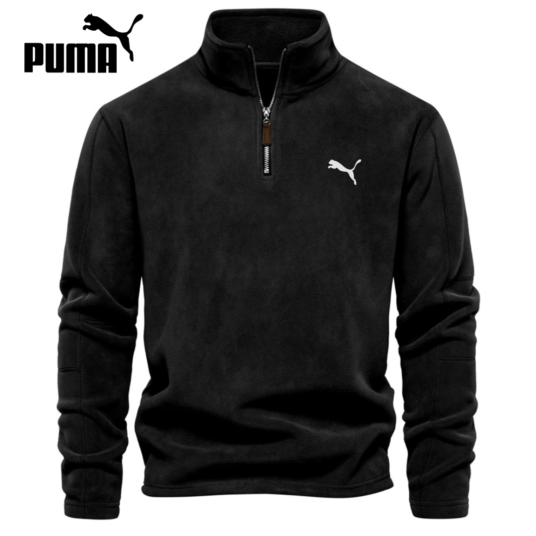 Felpa con Zip a Metà - Maniche Lunghe in Fleece