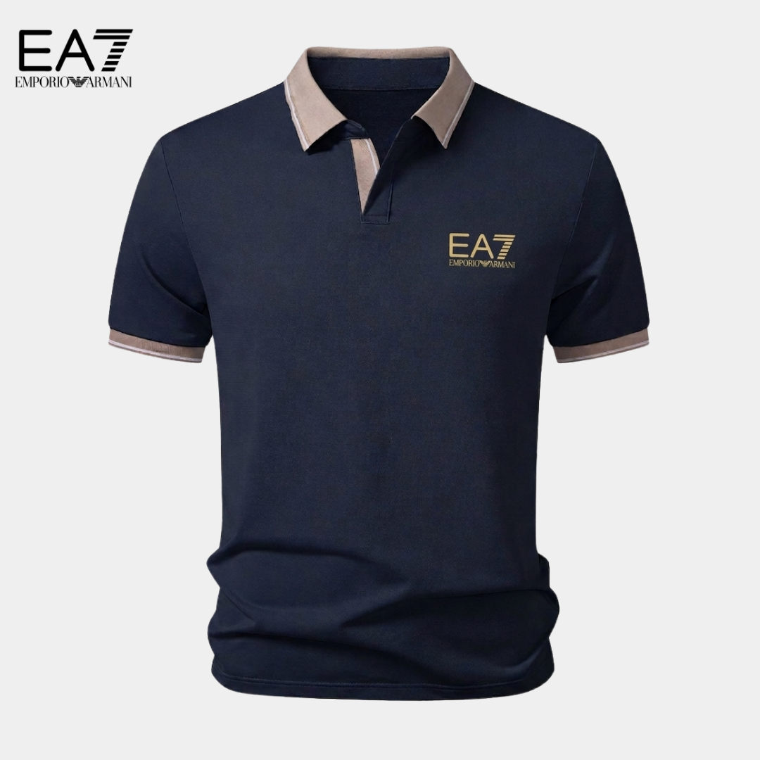 Polo Contrast Premium - Blu navy