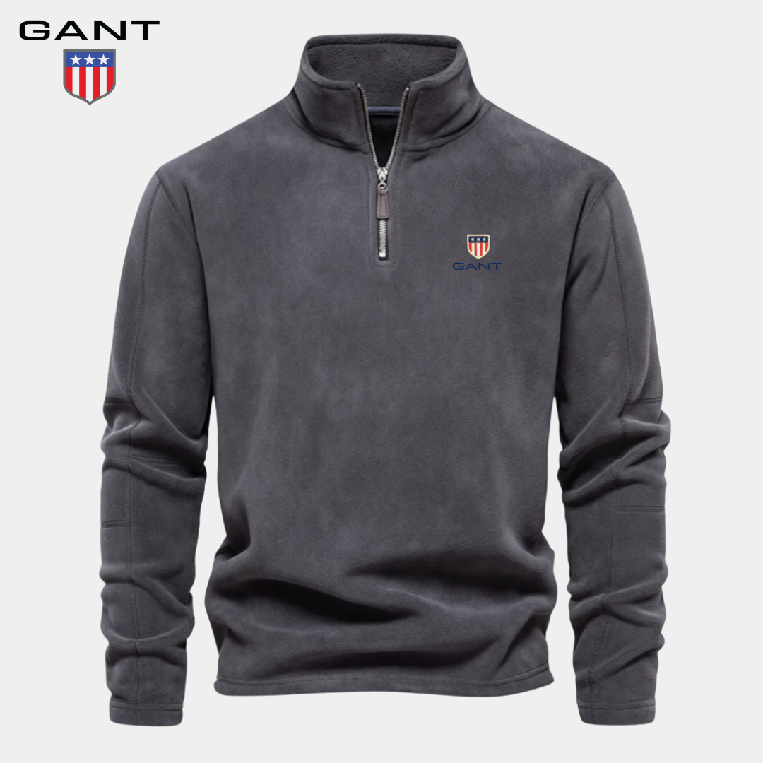 GANT™ Felpa Premium in Pile Mezza Zip