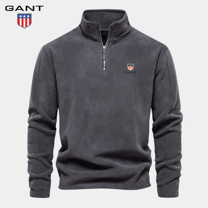 GANT™ Felpa Premium in Pile Mezza Zip