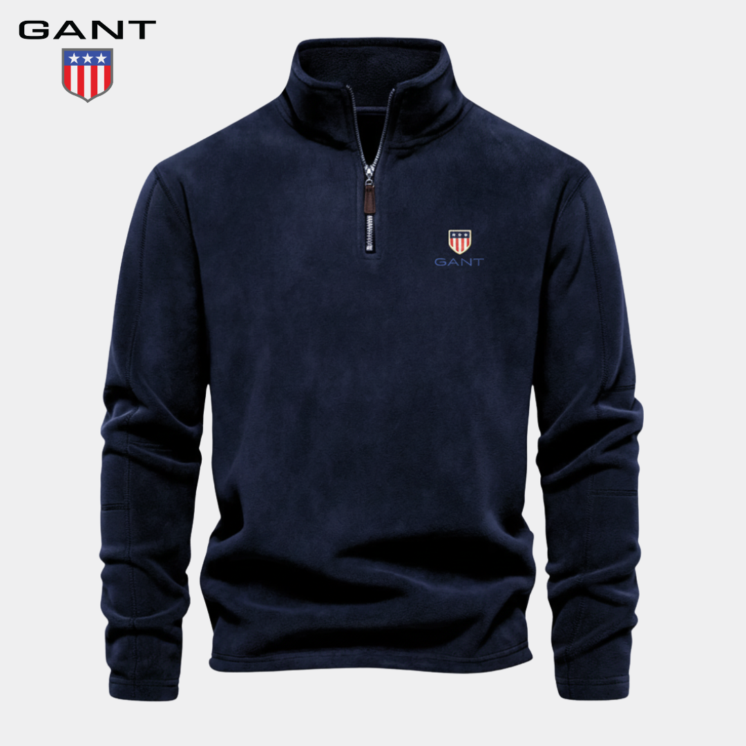 GANT™ Felpa Premium in Pile Mezza Zip