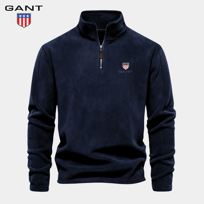 GANT™ Felpa Premium in Pile Mezza Zip