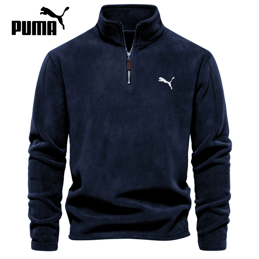 Felpa con Zip a Metà - Maniche Lunghe in Fleece