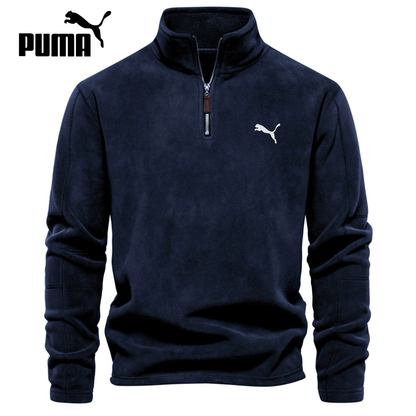 Felpa con Zip a Metà - Maniche Lunghe in Fleece