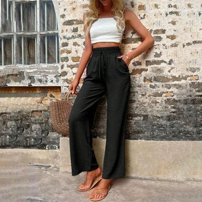 Pantaloni Casual a Colore Unito