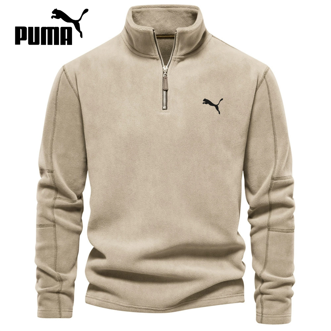 Felpa con Zip a Metà - Maniche Lunghe in Fleece