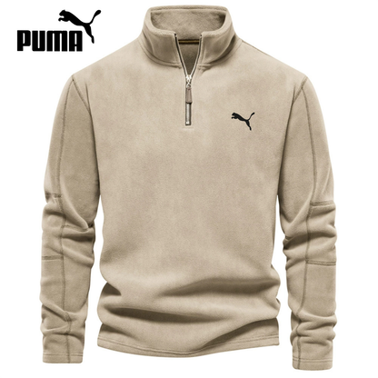 Felpa con Zip a Metà - Maniche Lunghe in Fleece