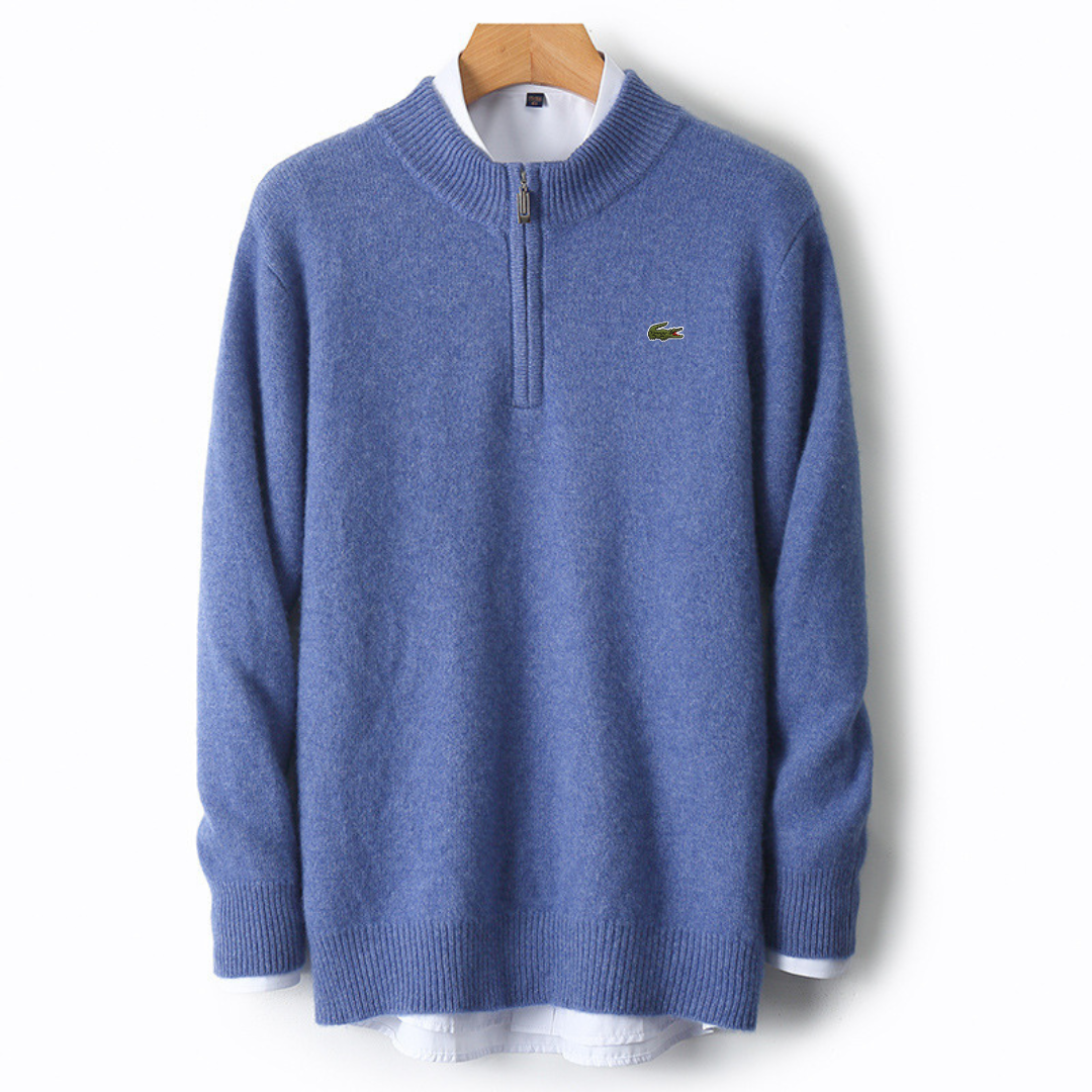 Maglione Classico a Mezzo Zip