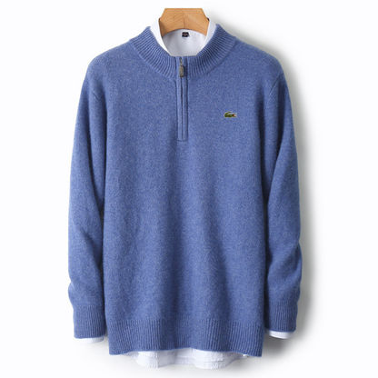 Maglione Classico a Mezzo Zip