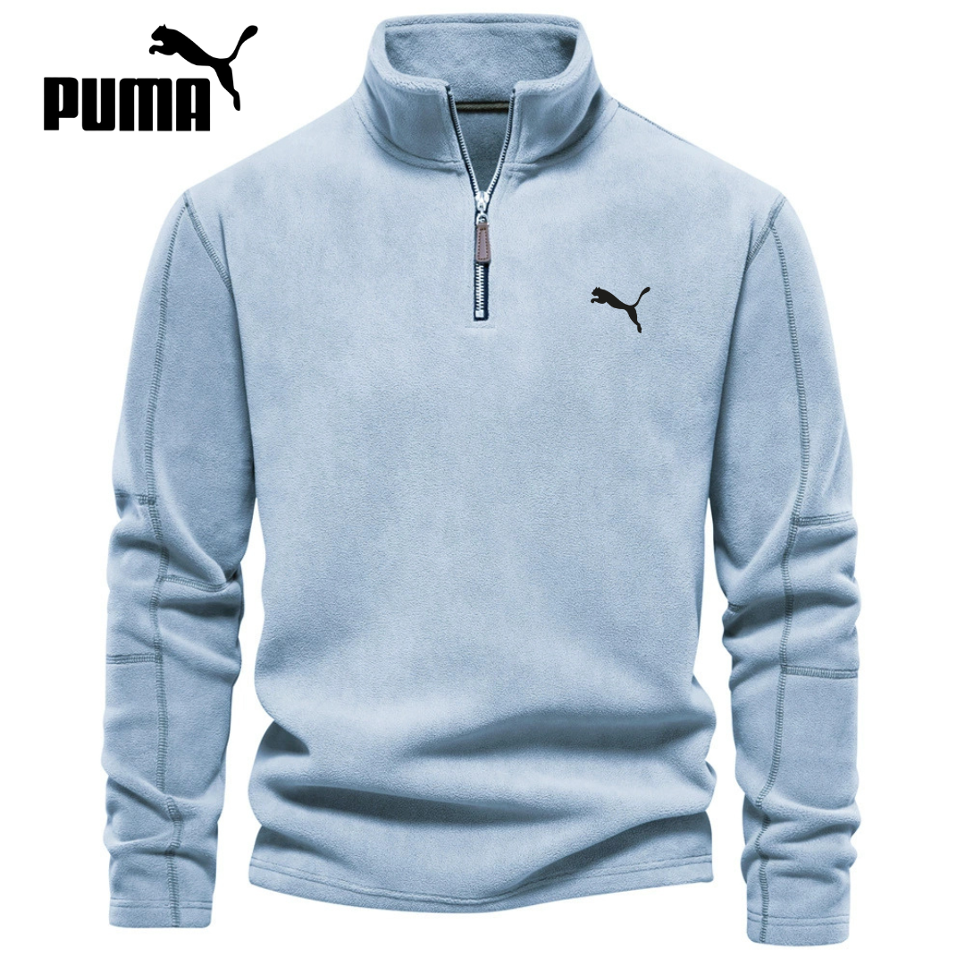 Felpa con Zip a Metà - Maniche Lunghe in Fleece