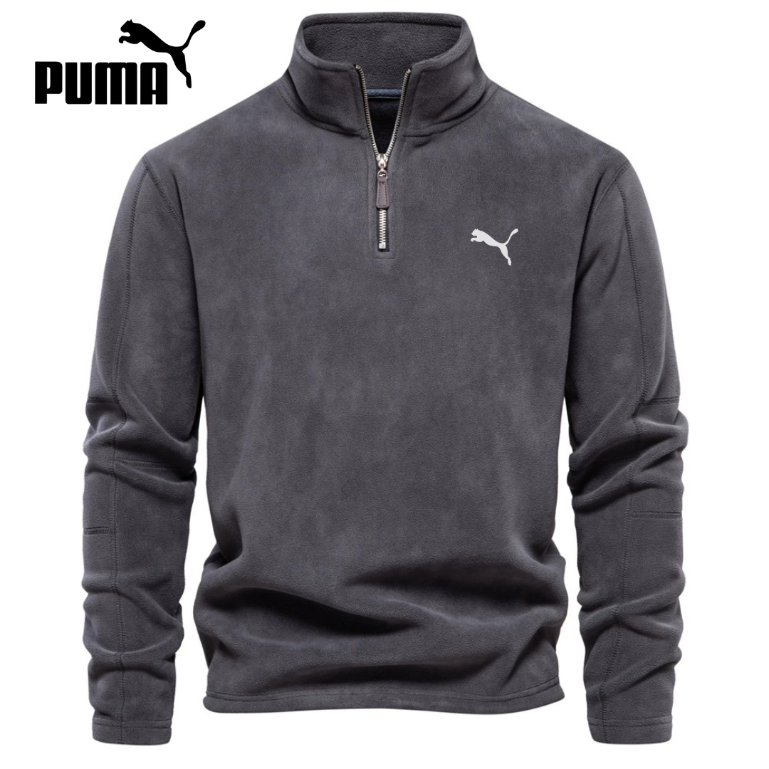 Felpa con Zip a Metà - Maniche Lunghe in Fleece