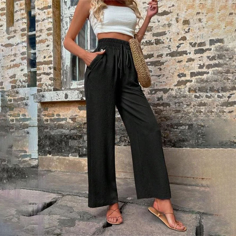 Pantaloni Casual a Colore Unito