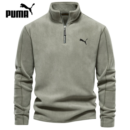 Felpa con Zip a Metà - Maniche Lunghe in Fleece