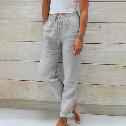 【Cotone e Lino】Pantaloni Casual Dritti