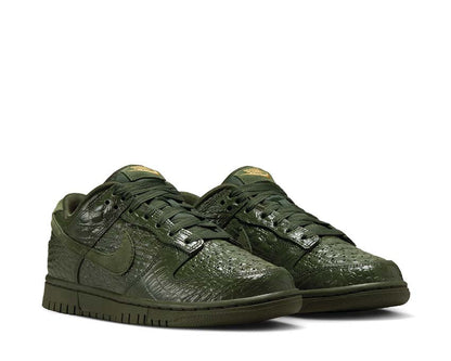 Scarpe basse in pelle effetto coccodrillo verde per donna