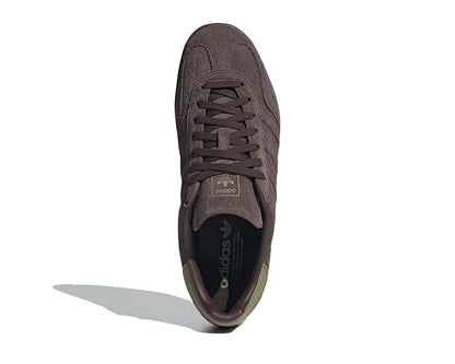 Scarpe da ginnastica indoor in pelle scamosciata marrone scuro