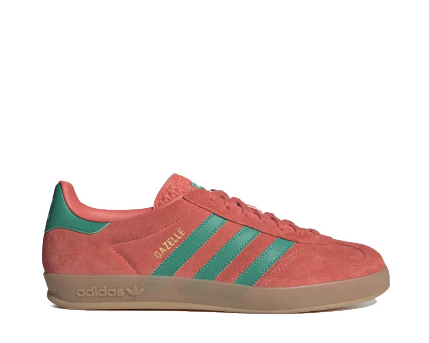 Scarpe da ginnastica indoor in pelle scamosciata rosso scarlatto