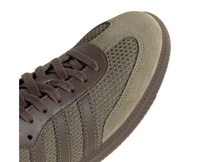 Scarpe da ginnastica classiche in pelle verde oliva