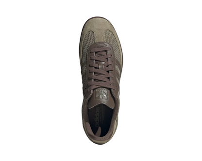 Scarpe da ginnastica classiche in pelle verde oliva