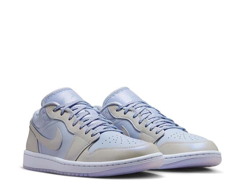 Scarpe da ginnastica basse da donna in pelle con finitura perlata