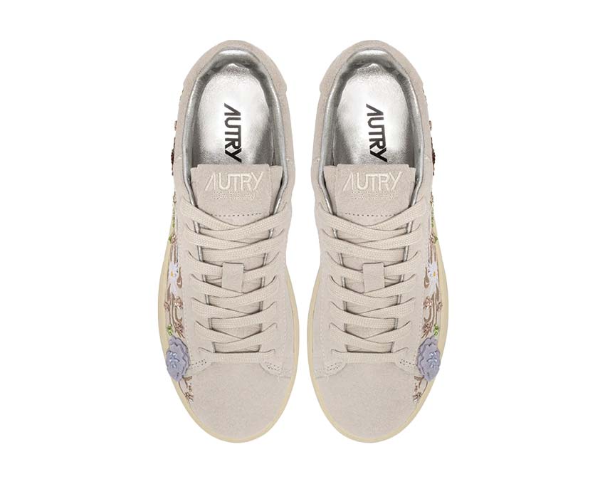 Scarpe da ginnastica basse da donna con motivo floreale