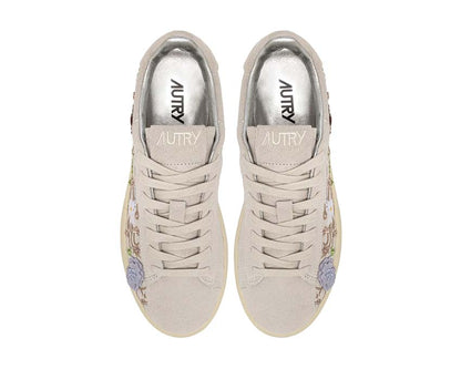 Scarpe da ginnastica basse da donna con motivo floreale