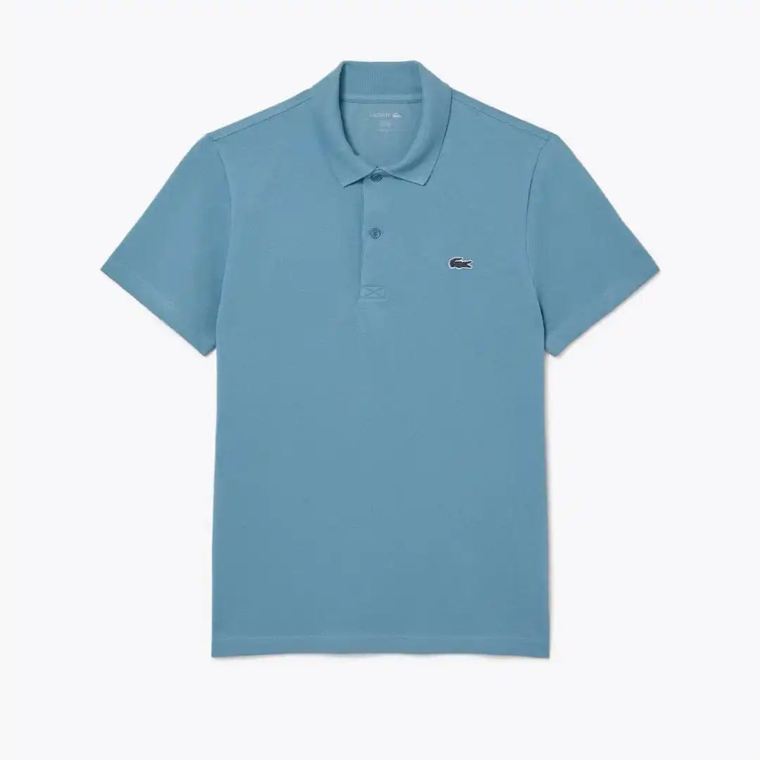 Polo Regular Fit in Misto Cotone - Azzurro