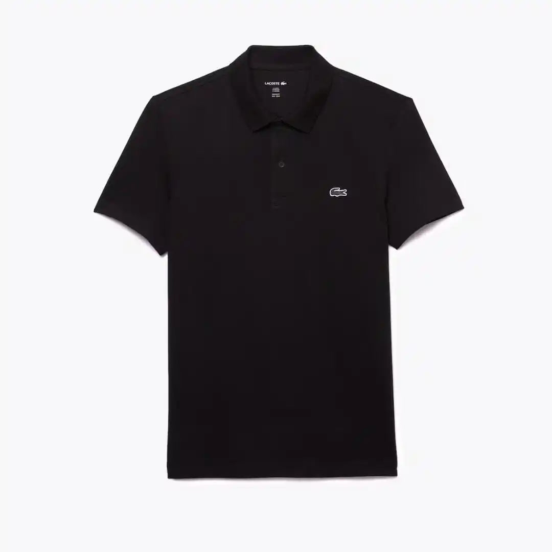 Polo Regular Fit in Misto Cotone - Nero