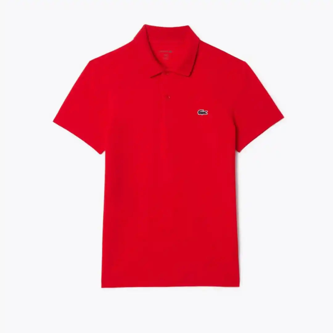 Polo Regular Fit in Misto Cotone - Rosso