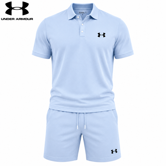 Completo Polo e Pantaloncini Performance Estivo - Azzurro