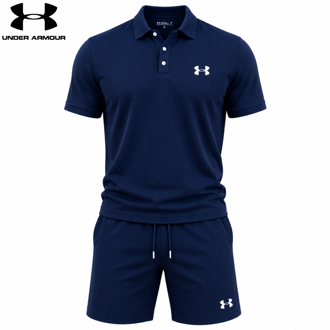 Completo Polo e Pantaloncini Performance Estivo - Blu Navy