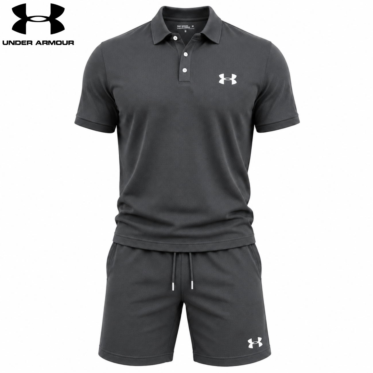 Completo Polo e Pantaloncini Performance Estivo - Grigio