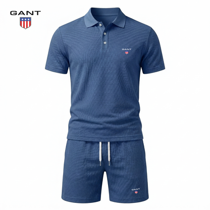 Completo Elliot Polo e Shorts - Blu