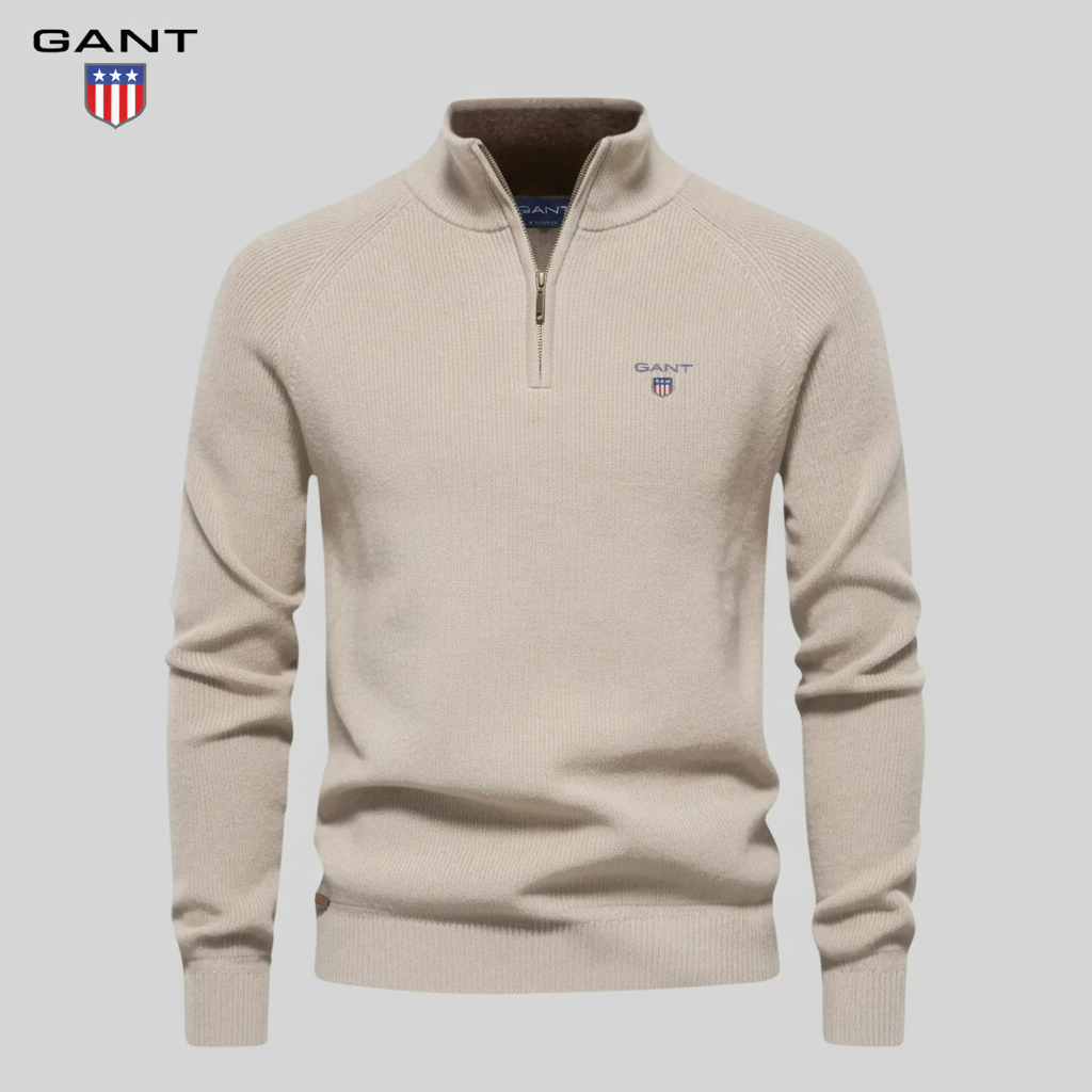 GANT™ Maglione Premium a Mezzo Zip