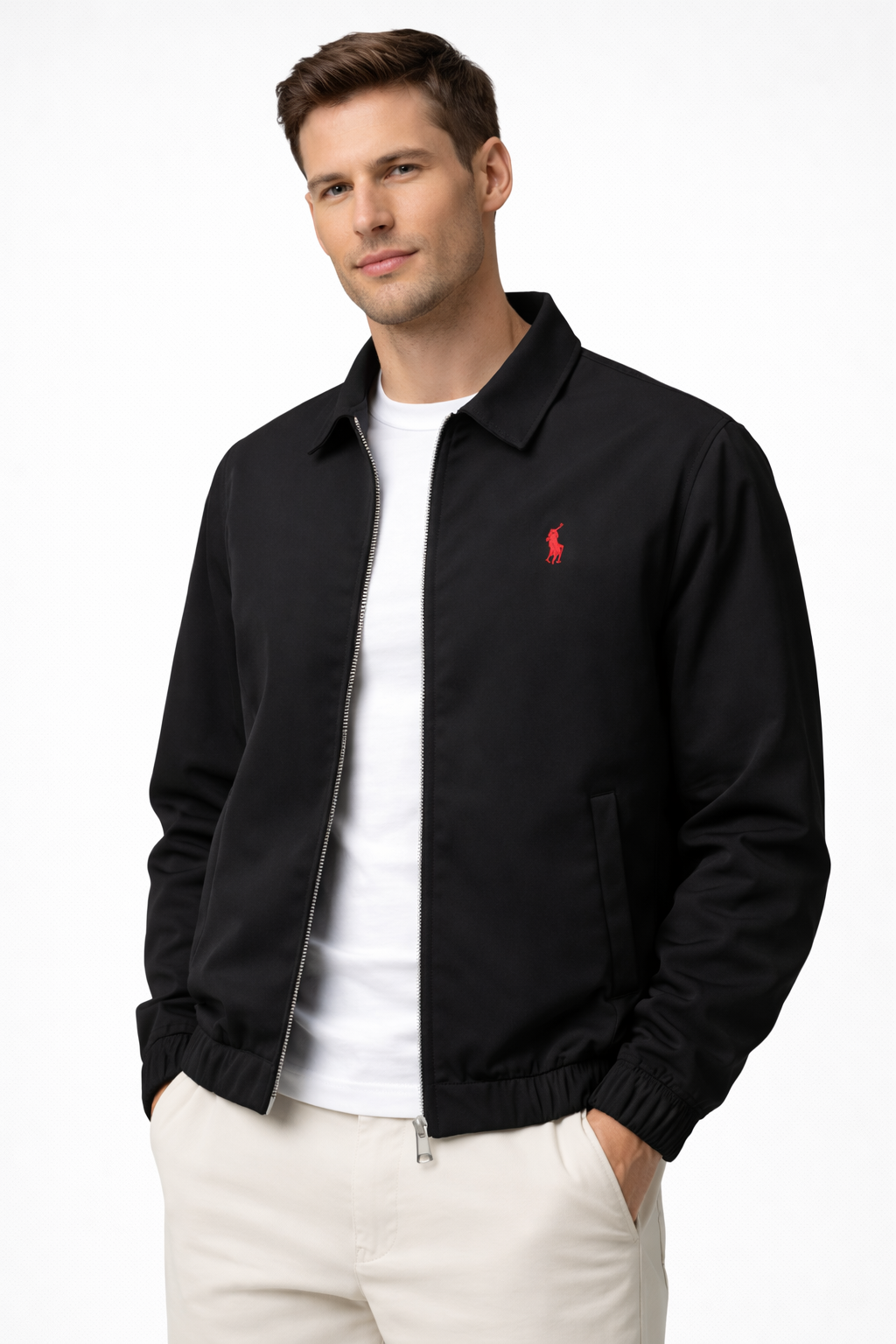 Giacca Zip-Up Classica da Uomo Ralph Lauren – Nera