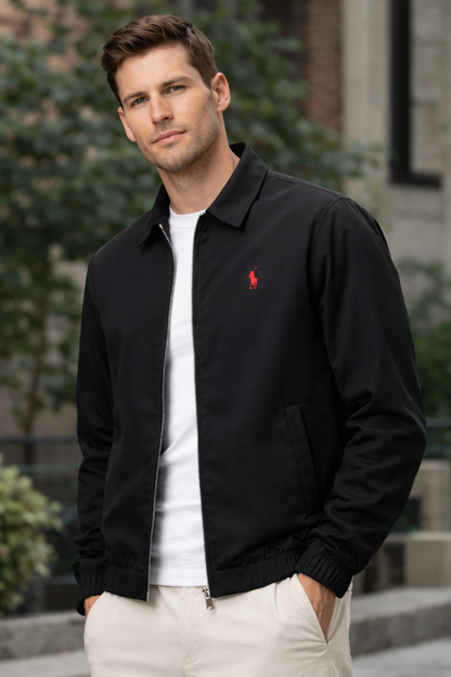 Giacca Zip-Up Classica da Uomo Ralph Lauren – Nera