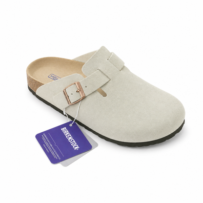 Sabot chiuso taupe con fibbia