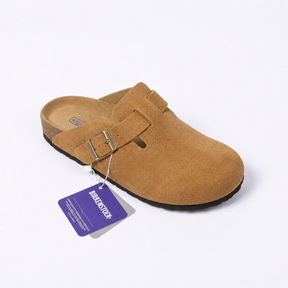 Sabot chiuso taupe con fibbia