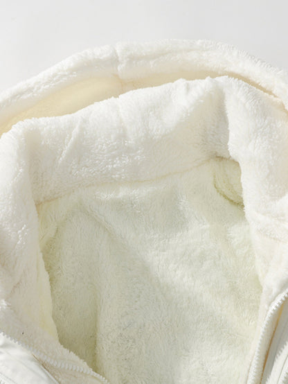 Cappotto Puffer con Cappuccio Teddy 2 in 1